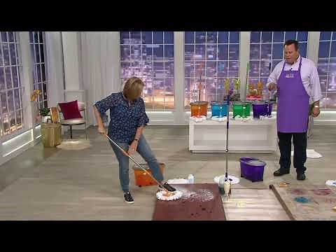 Clean Spin 360 Microfiber Spin Mop & Bucket System with Wheels on QVC