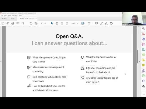 Ask Me Anything: Management Consulting