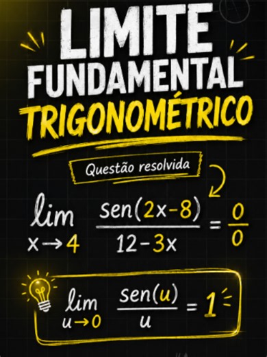 Aprenda a resolver limites indeterminados do tipo 0/0 usando o Limite Fundamental Trigonométrico! 📐🧠 Neste passo a passo, mostro a mudança de variável para chegar na forma lim de maneira simples e rápida. Salva esse vídeo para revisar antes da prova! 📌✍️ #calculo #matematica #limites #trigonometria #engenharia #faculdade #rafamathematica#afa #fgv #engenhariacivil