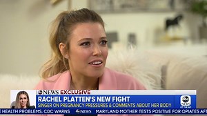 EXCLUSIVE: "I'm just gonna not beat myself up so much." Rachel Platten singing a different kind of Fight Song this morning -- she sits down with Kayna Whitworth to talk pregnancy pressures and negative comments on her body: gma.abc/2vxB1Lh | Good Morning America