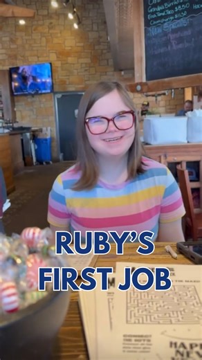 Ruby's Rainbow- Liz Plachta on Instagram: "RUBY’S FIRST DAY ON THE JOB!!! ❤️😭 Y’all…when this girl puts her mind to something you better watch out! She kept telling us that when she “turned 15 I am getting a job at Maudie’s as a hostess!” And when she marched in there on her ACTUAL 15th bday and asked for an application I had NO idea where it would take her…but here we are!! HER FIRST JOB!!! ❤️😭 She has been SO excited and has been taking it SO seriously because she wants to do a good job. Rub