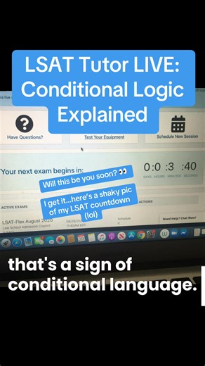 Conditional logic shows up on both LR and RC sections on the LSAT, and a lot of mistakes come from misunderstanding what the rule is actually saying. This clip is from one of my live section reviews, where I break down how to read conditional statements clearly. Follow for more LSAT tips and to catch my LIVES. #tiktoklive #livehighlights #LSAT #law #lawschool