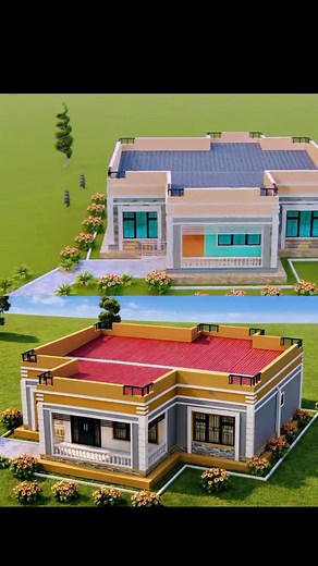 Modern 3-Bedroom Hidden Roof Design with Available Drawings