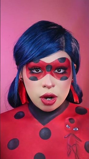 Después le hago dúo con chat noir 🫣👧🏻🐞🐈‍⬛ #makeup #cosplay #ladybug