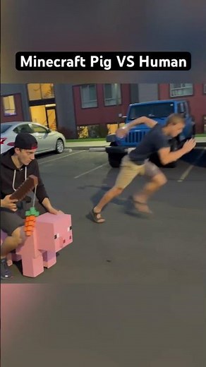 Minecraft Pig Race Against my Brother