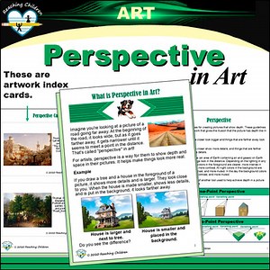 Perspective in art refers to how objects, scenes, and spaces appear visually.