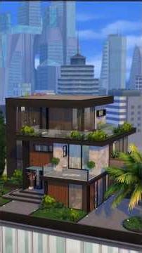 I built a penthouse for HUNTR/X from K-POP DEMON HUNTERS in The Sims 4 #shorts #thesims4 #sims4build