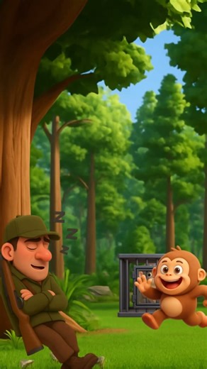 Monkey Escape Mission #shorts #animation #cartoon