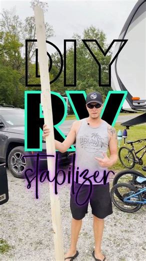 DIY RV stabilizer hack All it took was one 8-ft 2x4, a couple screws, and a ratchet strap to cut down the bounce and add stability to our fifth wheel. 🛠️ Affordable, easy to build, quick to set up, and simple to tear down when it’s time to roll. Why spend big money on RV stabilizer systems when you can make your own? Save money, stay steady, and keep your rig road-ready. 👉 Know an RVer who needs this hack? Send this their way! DIY RV stabilizer, RV hack, RV stability fix, RV travel tips, budge