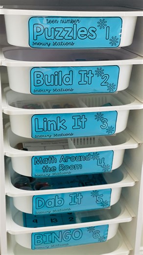 Kindergarten • Math on Instagram: "Winter Math Stations! These stations are perfect for students to come back to after Winter Break to help get back into routines! For the 🔗 comment: STATIONS #kindergarten #maths #firstgrade"