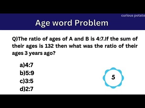 Problem on Ages | Age Word Problems | Word Problems.