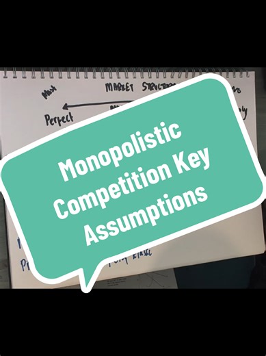 Monopolistic Competition – Key Assumptions (Explained Simply) 📊 Many firms, product differentiation, some price-setting power & low barriers to entry — this is why firms earn normal profit in the long run. Perfect for A-Level Economics revision in under 60 seconds. 💡 Save this for exam prep 📚 Share with your classmate 📈 Follow for daily econ breakdowns #EconomicsALevel #MonopolisticCompetition #MarketStructures #EconRevision #EdexcelEconomics