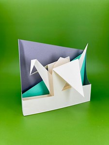 Origami Crane Style Card - Printable Pop up Greetings Card With Envelope | DIY Papercraft Cards | Instant Download | Make It Yourself - Etsy Canada