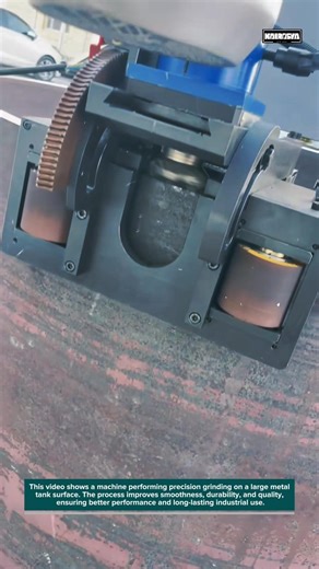 Industrial Tank Surface Finishing Machine | Satisfying Precision Grinding Process