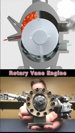 Revolutionary Rotary Vane Engine Design?working animation #3ddesign #cad #engine #mechanical #3d