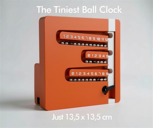 3D Printed Tiny Rolling Ball Clock With ESP32 (Retro WiFi-Synced Clock)