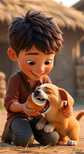 ye puppy bhut bhukha hai 😭#shorts #catoon #ai