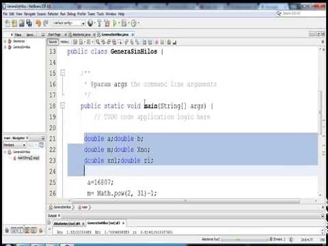 Generador de Números Aleatorios Congruencial Multiplicativo sin hilos