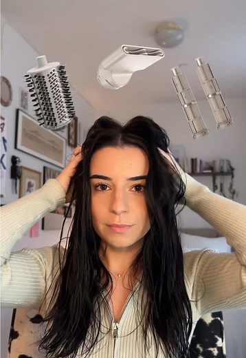 The only hard decision today: which FlexStyle attachment to use. 😉 #sharkbeauty #sharkflexstyle #hairtok #blowoututorial #stylingtips