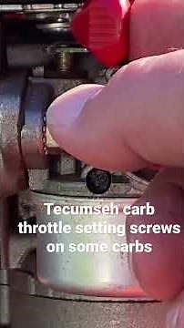 Quick tip :Tecumseh idle screw settings on carb for fast & low idle on some carbs #smallenginenation