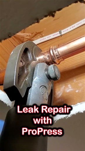 Ceiling leak repair with ProPress