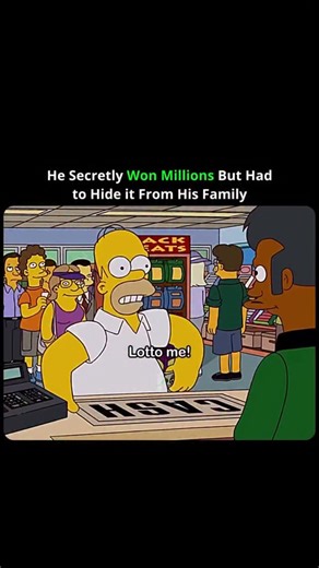 rich hub on Instagram: "Not every win needs to be shouted from the rooftops. In this clip from The Simpsons, a father secretly wins the lottery but doesn’t want his family to know he was buying tickets. Instead of flaunting his wealth, he quietly uses it to help them. He hides gifts they need, like a brand-new washing machine, and makes it look like his family stumbled upon them by chance. His success is silent, but the impact is undeniable. This is a powerful reminder that in business, success 
