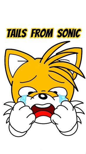 how to draw tails from sonic how to draw sonic the hedgehog #shorts #tailssonic #sonic #cartoon