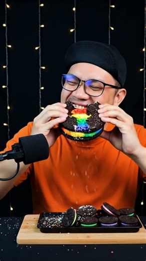 This Giant Rainbow Oreo Sounds INSANE 🎧🌈🍪EATING AI