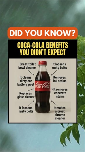 Coca-Cola Cleaning Hacks You Never Saw Coming 🧼🥤 - Think Coke is just a drink? Think again! From scrubbing toilets to loosening rusty bolts, this fizzy favorite doubles as a powerful cleaner. These clever Coca-Cola hacks will blow your mind (and shine your chrome)! ✨🧽 #CleaningHacks #CocaColaUses #LifeTips