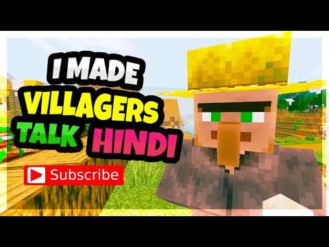 I Made Villagers Talk Hindi in Minecraft