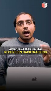 Prepare smart, succeed big! Dive into the essential topics for placements with Monu Bhaiya...!!!!✨✨ Share your thoughts in the comments below...!!! 👇🏻👇🏻 Follow @codingblocks for more!!!! . . . #CodingBlocks #learntocode #explorepage #code #reelsinstagram #instagram #coding #stacks #instagood #trending #queue #explore #programming #problemsolving #viralvideos #trendingreels #backtracking #learning #dsa #strategy #recursion | Coding Blocks