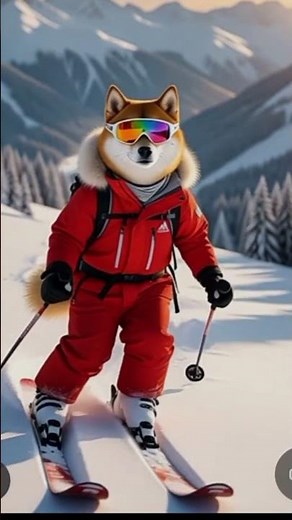 Coolest Dog Skier Ever! 🐶⛷️ | Epic Mountain Adventure in 4K