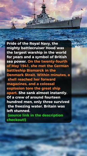 Pride of the fleet sank in three minutes #short #history #ww2