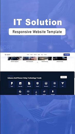 How to Create IT Solution & Business Responsive HTML Template | Responsive Website Template #shorts