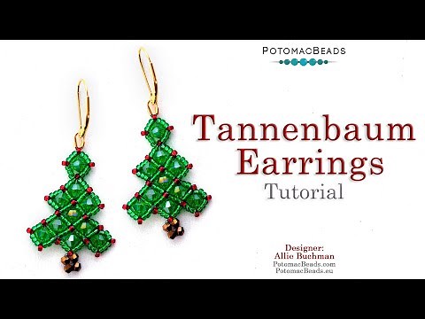 Tannenbaum (Christmas Tree) Earrings - DIY Jewelry Making Tutorial by PotomacBeads