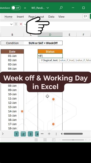 36K views · 300 reactions | Find Week off and Working day in Excel 2025 #newexceltips #weekoff #workingday #excel #newinexcel #exceltipsandtricks #ExcelForEveryone #excelformulasandfunctions #excelreels #excelshortcutkeys #shortsvideos #ExcelForBeginners | Karan Dadya | Facebook