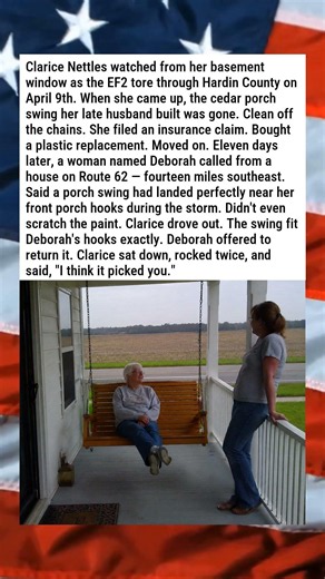 PORCH SWING PICKED UP BY TORNADO, LANDS ON CORRECT PORCH 🌪️🪑😂
