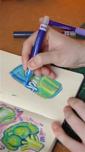 Sprite can in a sketchbook #art #sketch #acrylicmarkers