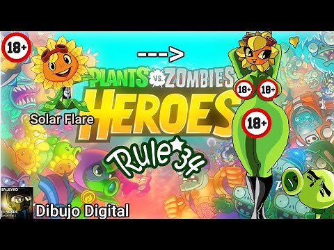 🔞Solar Flare (pvz heroes) vs NSFW y Rule34🔞