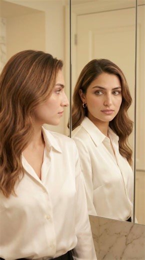 a mirror reflection creates a hypnotic duality