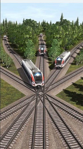 Trains Crossing at Rail Junction #5 | Trainz Railroad Simulator 2019