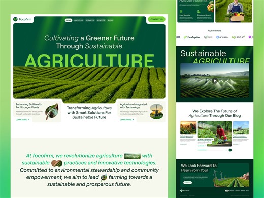 Sustainable Agriculture Website Design