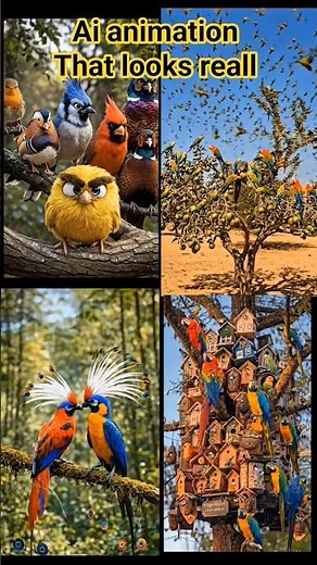 comment your favorite bird? Incredible AI Birds Animation That Looks 100% Real🐦Stunning Nature Scene