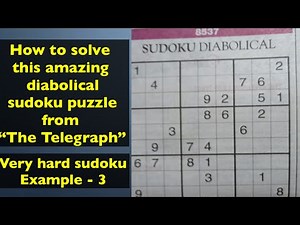 Sudoku. 6 expert sudoku tricks used to solve this expert sudoku. Very hard level sudoku - 3. #puzzle
