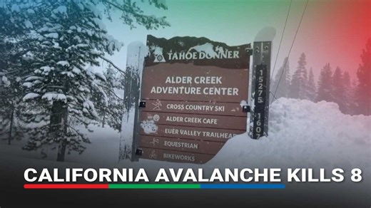 At least eight skiers died in an avalanche in California's Sierra Nevada mountains, and a ninth is presumed dead, authorities said on Wednesday, making the disaster one of the deadliest single avalanches in U.S. history. Rescuers on skis were able to reach six survivors amid an intense winter storm that has dropped several feet of fresh snow on the high Sierra in recent days. One skier remains unaccounted for. (Production by: Erica Stapleton) | ABS-CBN News