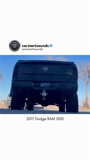 carstartsounds on Instagram: "2017 Dodge RAM 1500 – 5.7L HEMI V8 (Cammed) · Engine: 5.7L Chrysler HEMI V8 – Naturally Aspirated · Power: 395 HP @ 5,600 rpm · Torque: 556 Nm (410 lb-ft) @ 3,950 rpm · Transmission: 8-Speed Automatic · Drivetrain: Rear-Wheel Drive (RWD) · Weight: ~2,300 kg · 0–100 km/h (0–62 mph): ~7.0 sec · Top Speed: ~170 km/h ——— About the vehicle: The 2017 Dodge RAM 1500 is powered by Chrysler’s 5.7L HEMI V8, an engine well known for its robust pushrod design, strong low-rpm to