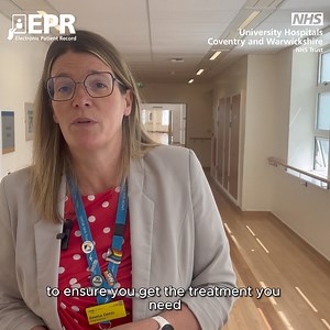 ✨"EPR will have a brilliant impact on everyone that uses our services." Emma Denis is Head of Patient Relations at UHCW and explains how our EPR system will greatly improve your patient experience. Please be patient and kind as our colleagues get used to the new system, during this time, the quality of your care will not change 💙 | UHCW University Hospitals Coventry and Warwickshire
