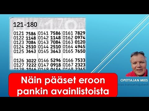 Näin pääset eroon pankin avainlukulistoista