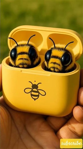 "Honey Bee Meets the Yellow Earbuds 🐝🎶 | Sweet Sound Vibes Animation"