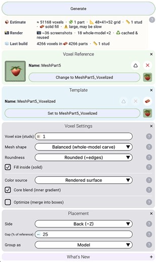 Voxelizer Roblox Studio plugin